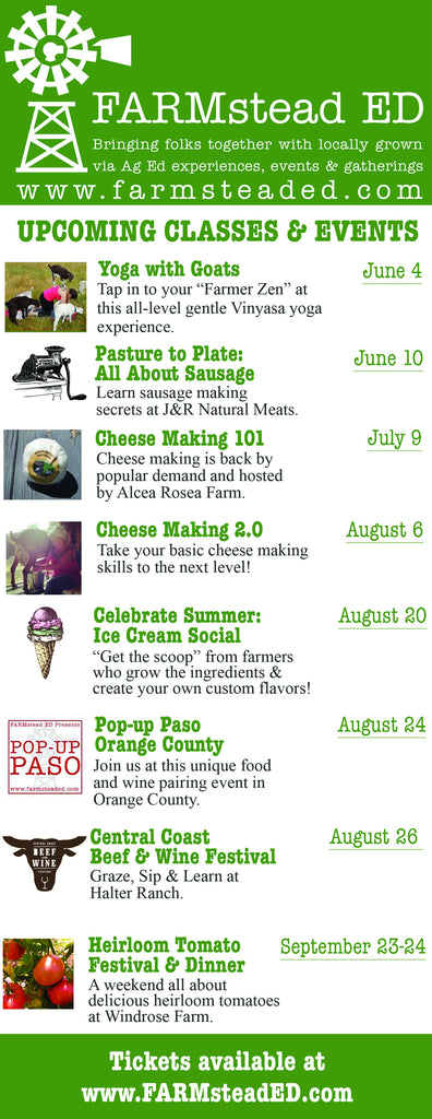 Summer Happenings & Workshops announced...